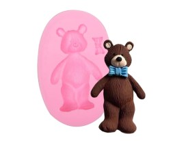 Molde silicona osito con moño K004